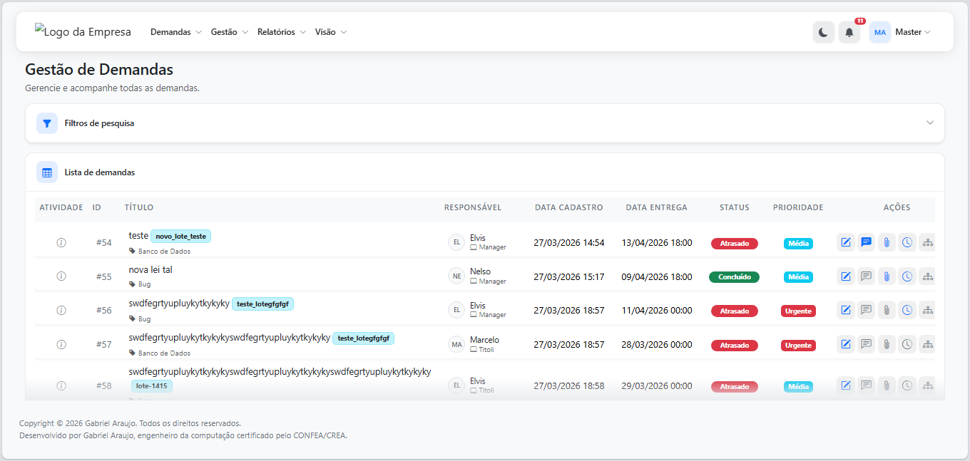 Captura de ecrã da aplicação — vista 3