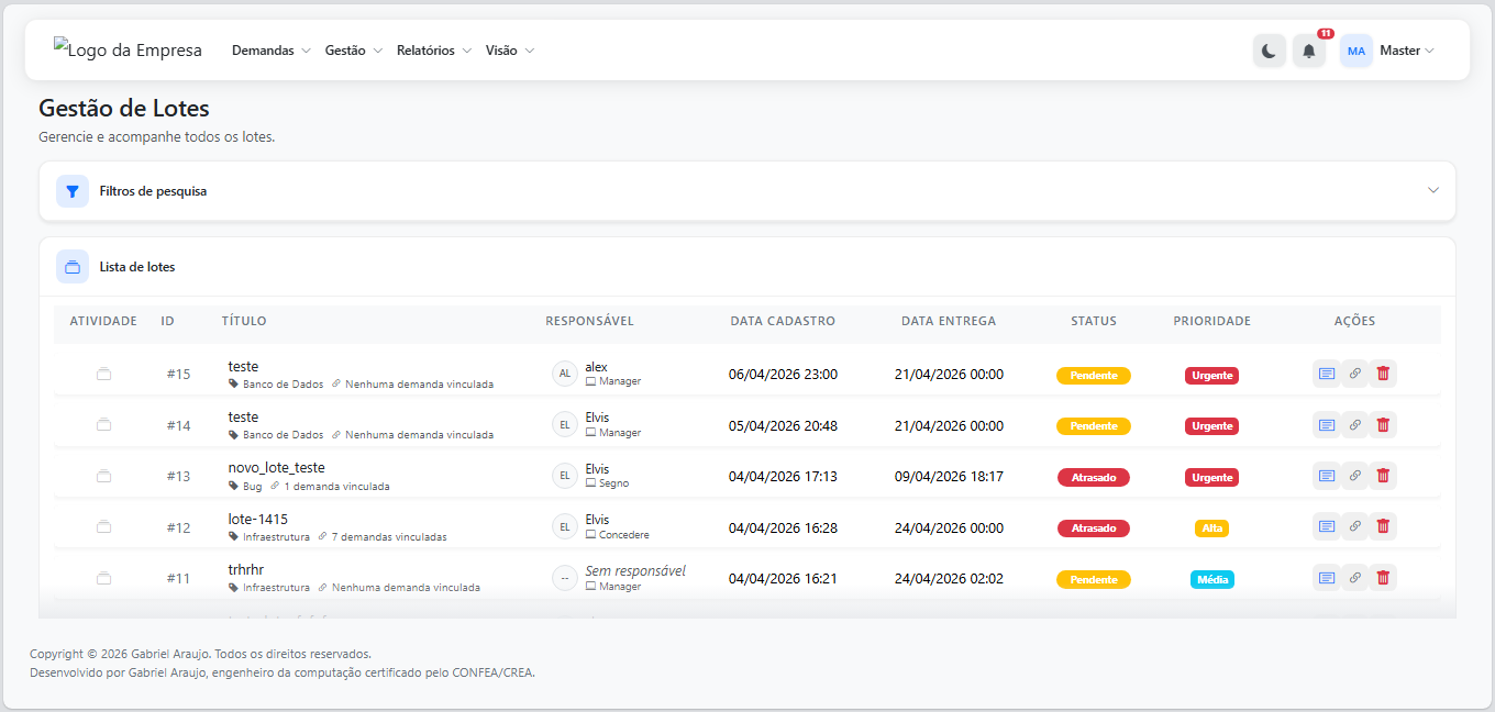 Captura de ecrã da aplicação — vista 4