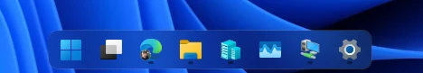 The floating dock with blur and rounded corners